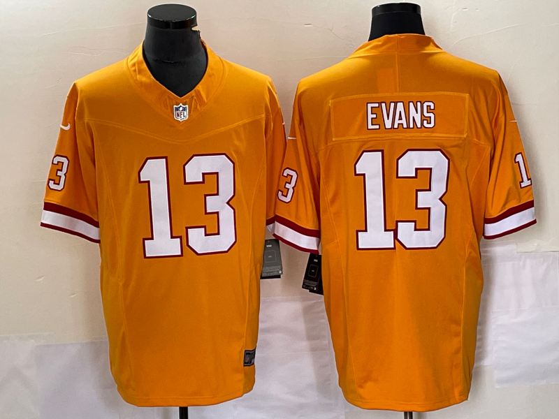 Men's Tampa Bay Buccaneers Mike Evans #13 Orange Throwback Jersey